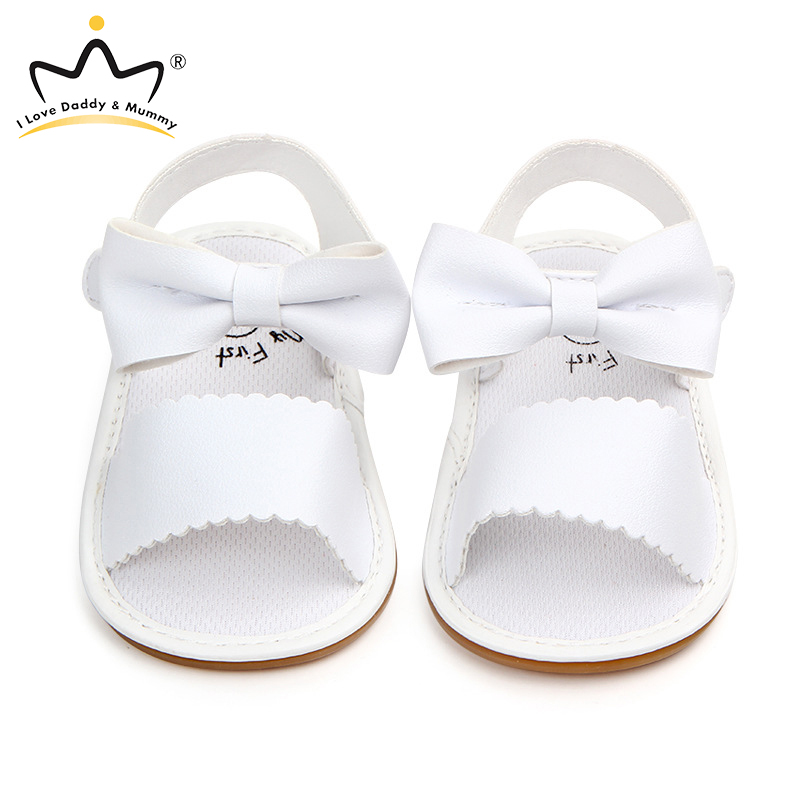 Zomer Baby Sandalen Leuke Strik Anti Slip Leer Baby Meisjes Sandalen Sandale Fille Peuter Baby Schoenen