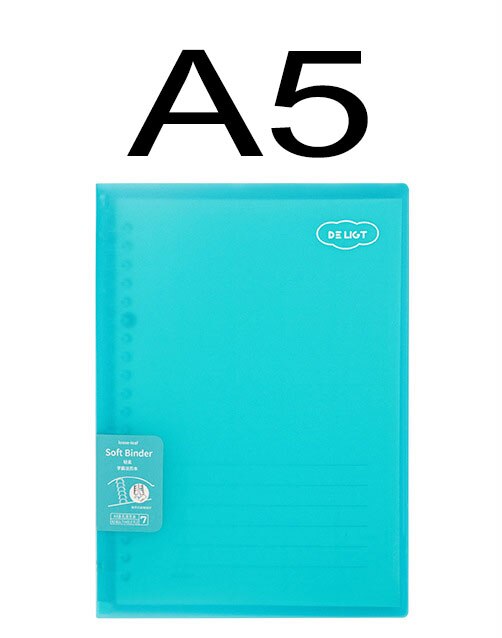 30 Sheet A5 / B5 Loose Leaf Soft Side Notebook Journal Planner Transparent Horizontal Line Notebooks School Office Stationery: A5-3
