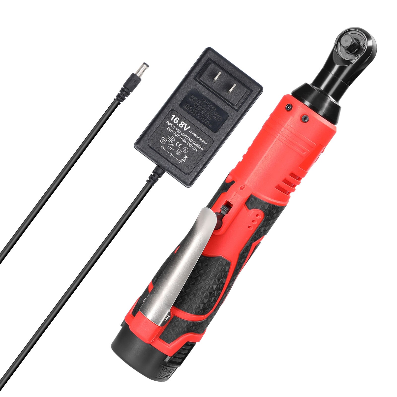 16.8V Impact Wrench Cordless Rechargeable Electric Wrench 3/8 Inch 90° Right Angle Ratchet Wrenches Impact Driver Power Tool: 1pcs battery US