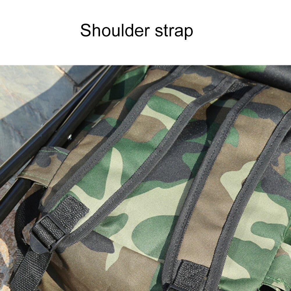 Folding Camping Fishing Chair Backpack Fishing Stool Backpack with Picnic Bag for Outdoor Hiking Seat Bag 600D Oxford Cloth