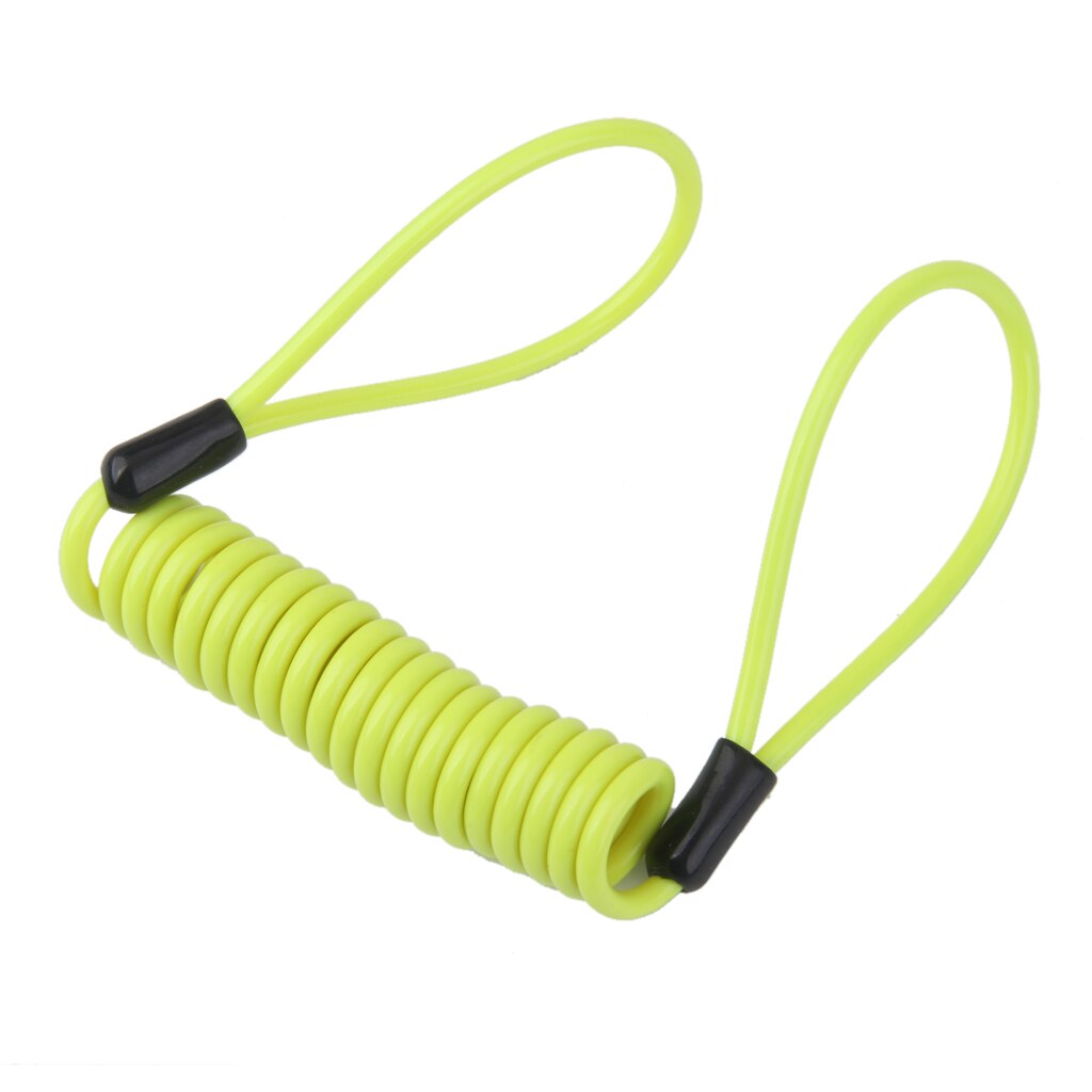 2pcs 1.2m Motorbike Disc Brake Lock Safety Spring Coil Wire Reminder Cable