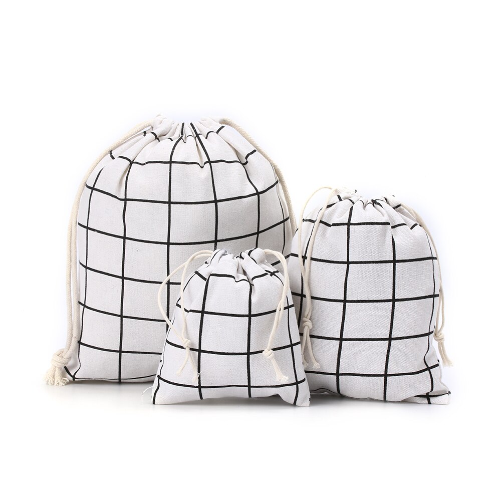 1PC Portable Drawstring Bags Cotton Handbag Storage Bags Travel Makeup Clothing Shoes Pouch Clothes Storage Travel Accessories