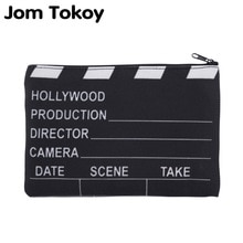 Jom Tokoy 3D Printing claps Black Necessaries for Travelling Organizer Makeup Women Letter Cosmetic Bags with Zipper