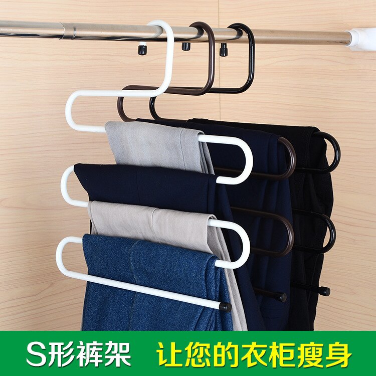 S type Multi-functionele Huishoudelijke Praktische Iron Plastic Spray Hanger Non-slip Kleerhangers Broek Opslag Hangers doek Rack