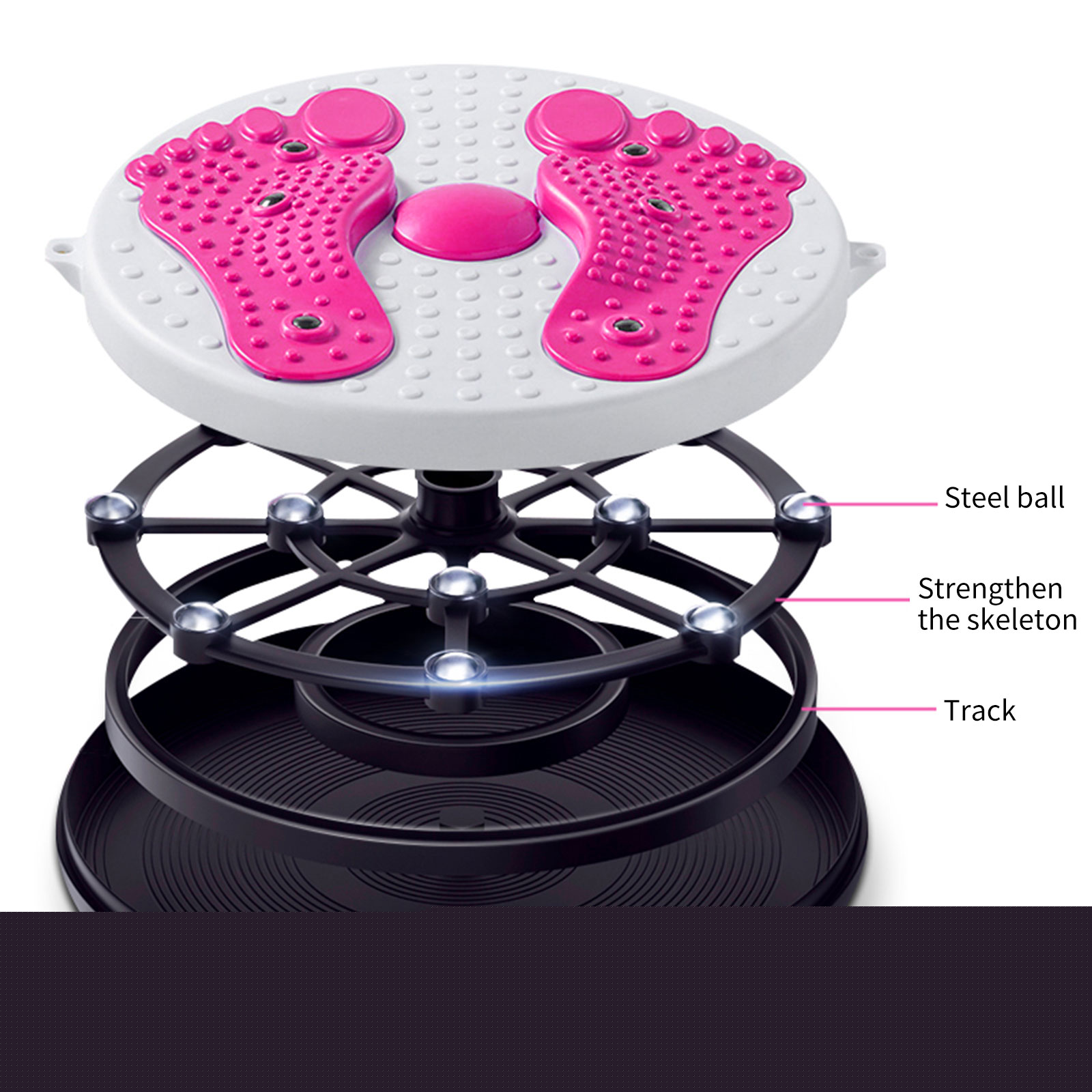 Yoga Waist Twisting Disc Sport Fitness Balance Board Wobble Waist Twisting Fitness Body Exercise Sports Massage Wriggling Plate