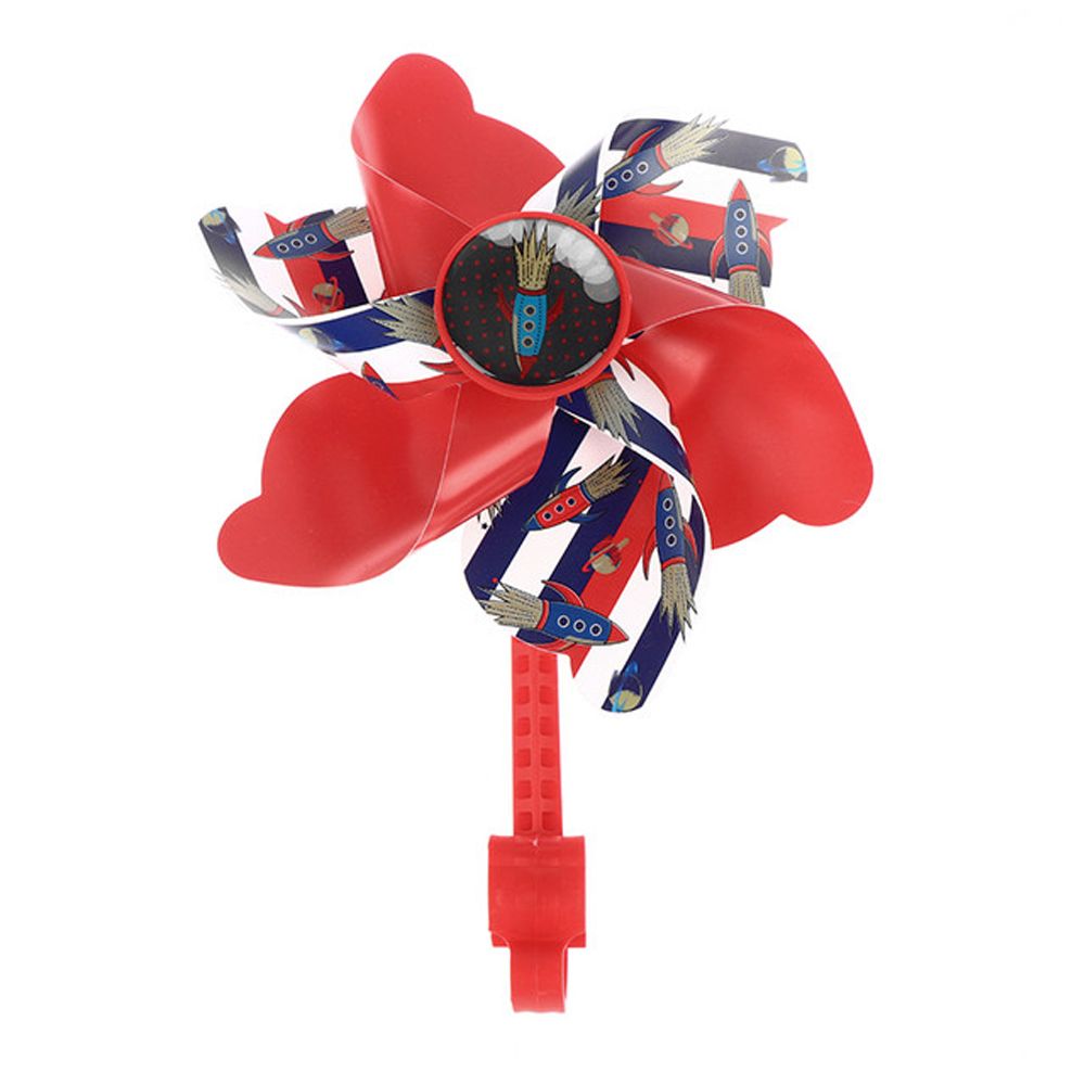 Kinderen Fiets Stuur Bloem Kleurrijke Pinwheel Windmolen Decoratie Voor Kids Fiets Scooter Onderdelen Accessoires: Red rocket