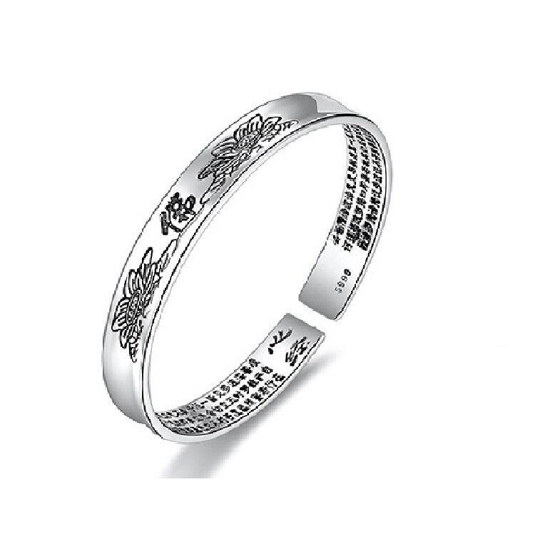 vintage 925 sterling zilver Mannen en vrouwen manchet armband bangles viking indian sieraden Eenvoudige pulseira: 4