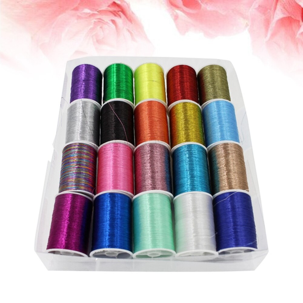 New brothread - 15 Opties - 8 Opklikbare Spoelen van 1000m elk Polyester Machine Borduurgaren met Doorzichtige Plastic Opbergdoos voor Borduren en Quilten - Different Brown