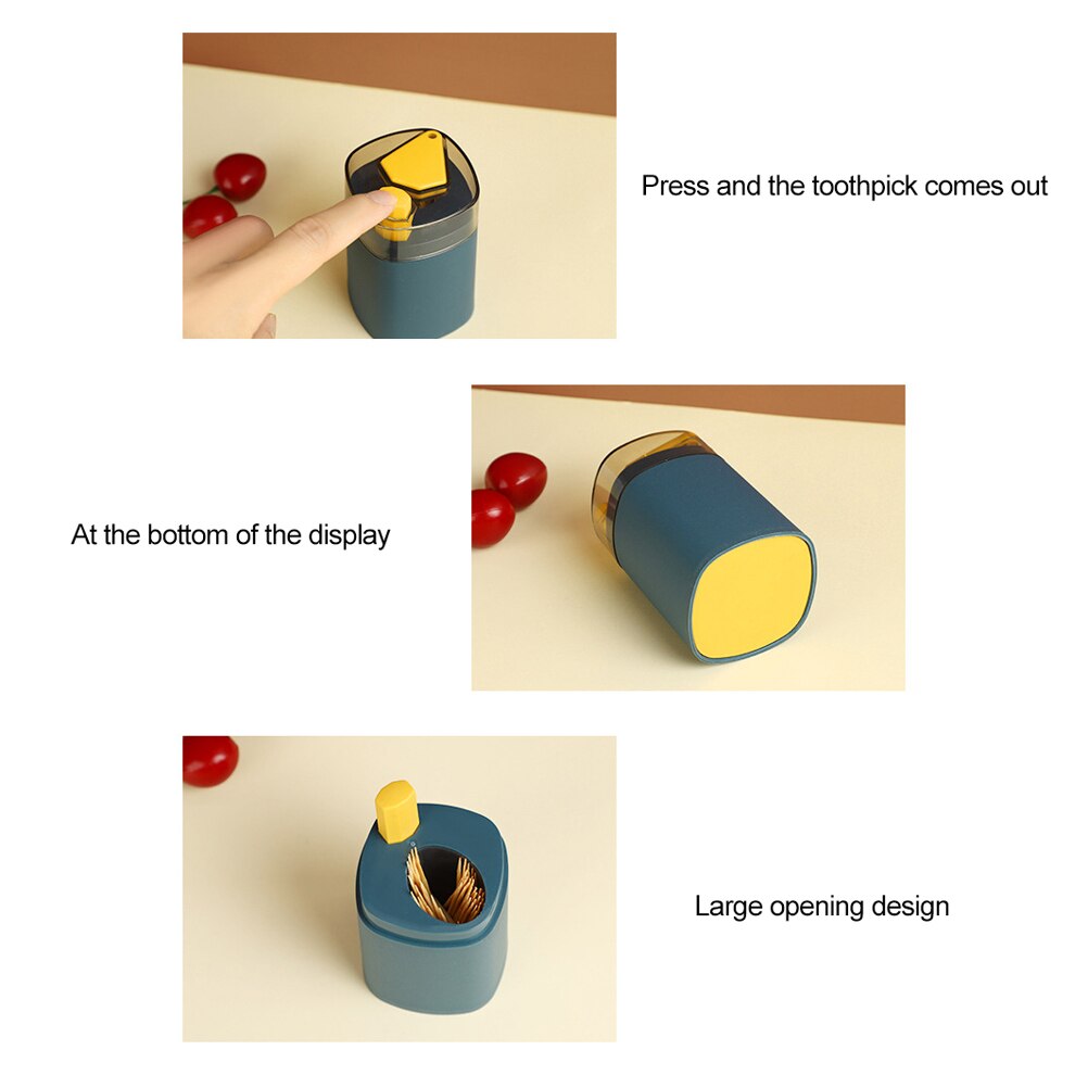 3 stück zahnstocherhalter, automatischer zahnstocherspender mit Pop-hoch-funktion für küche und Restaurant, zahnstocherbehälter, zahnstocheraufbewahrungsbox