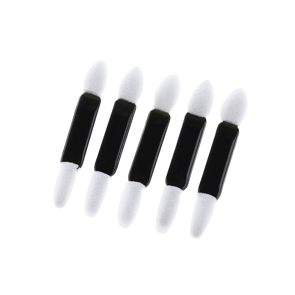 Stijlvolle professionele 50 -delige oogschaduw spons kwasten applicator dubbele schuimkop cosmetisch hulpmiddel voor meisjes dames wegwerp make-up hulpmiddel