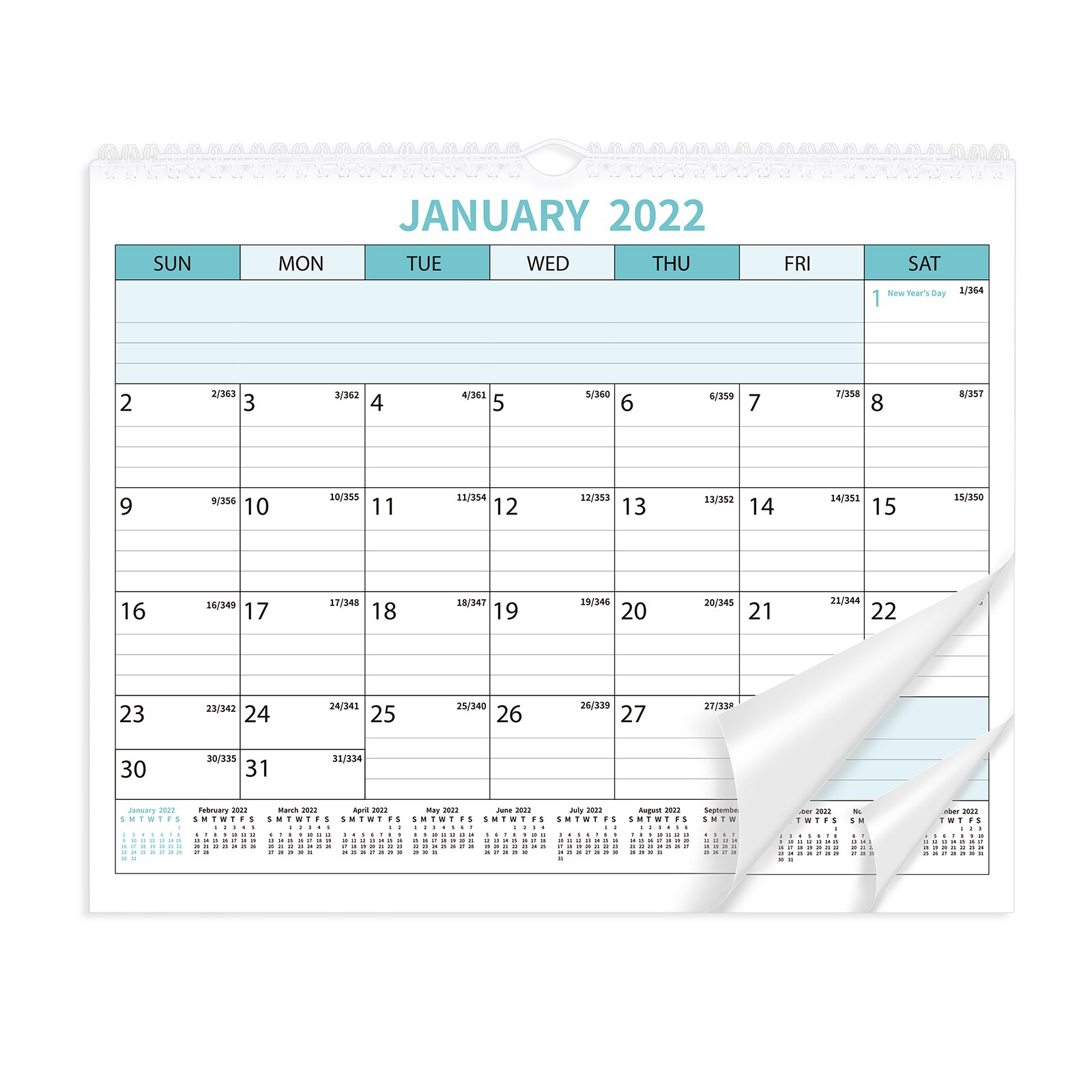 1 Pc Practical Useful Hanging Calendar Wall Calendar 2022-2023 for Scheduling Office