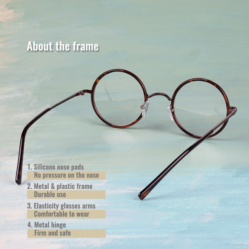 Toketorism vintage pyöreät silmälasit nainen mies retro lasit optiset kehykset