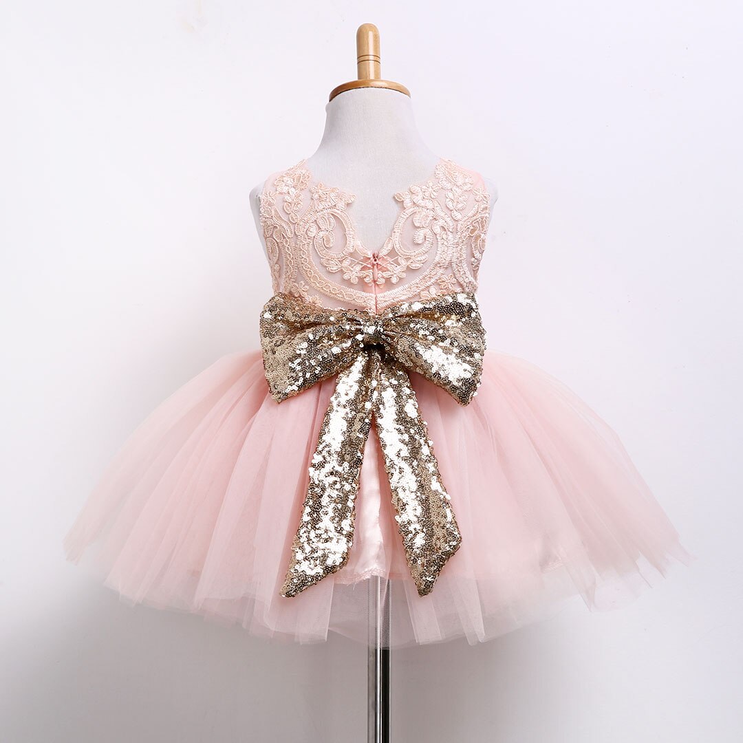 Kid's Christening Dress Party Gown Cute Lace Princess Dress