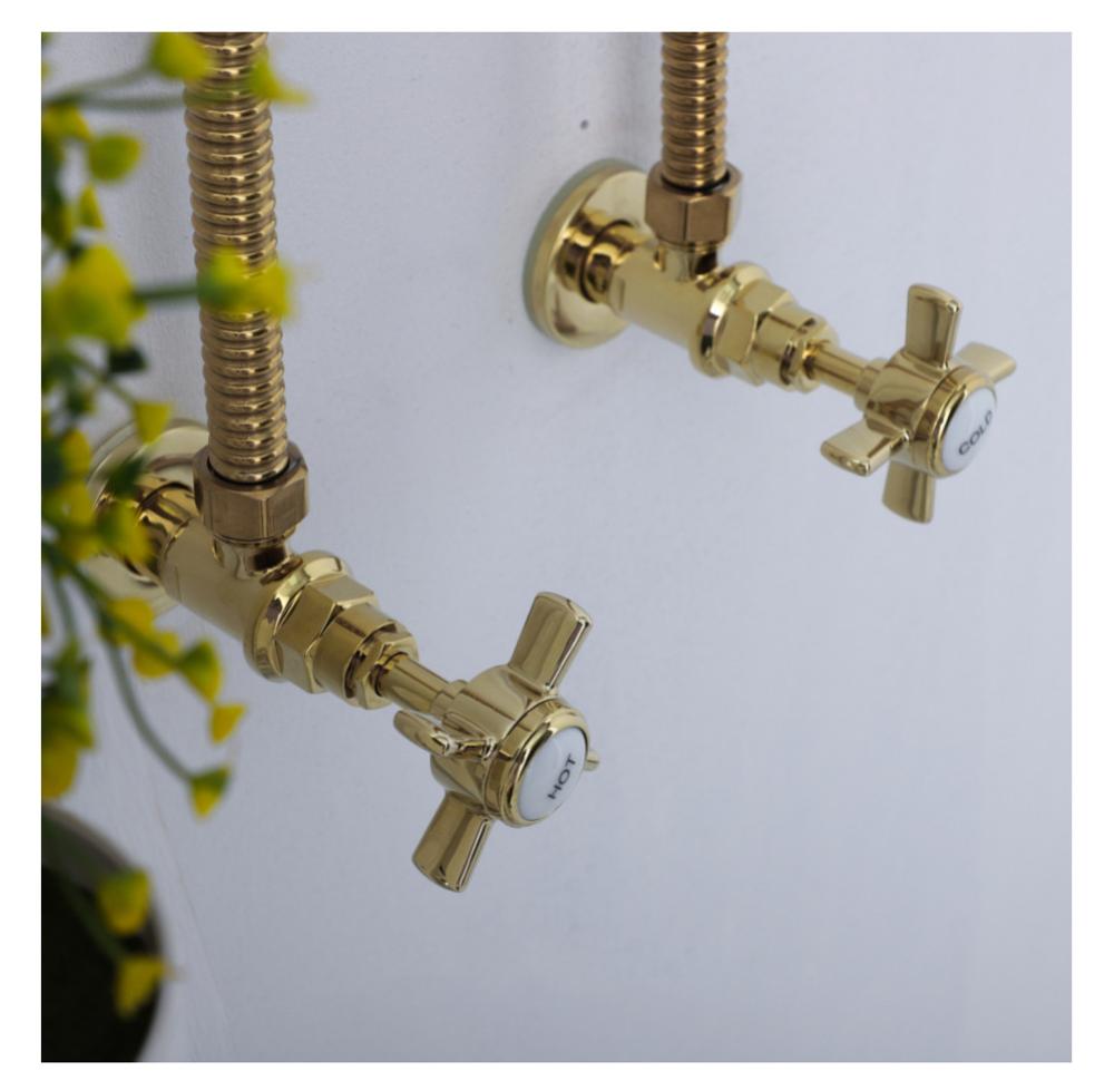 Bathroom Angle Filling Valve Faucets Gold Chrome Kitchen Cold Mixer Tap Accessories Standard G1/2 Threaded Europe Style