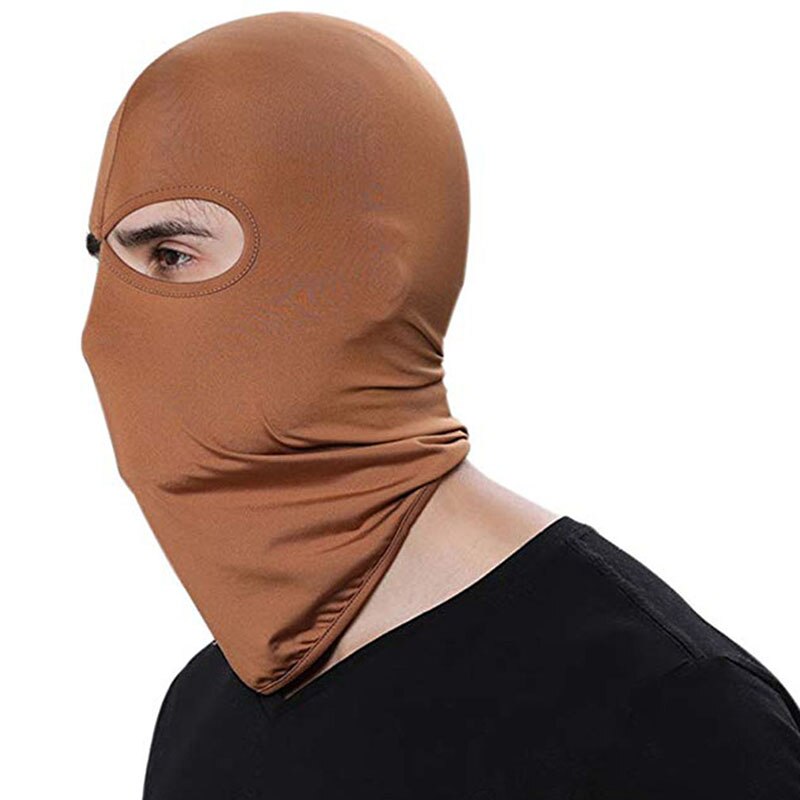 Mascarillas para la cara de la motocicleta pasamontañas de protección para el sol de la motocicleta: brown