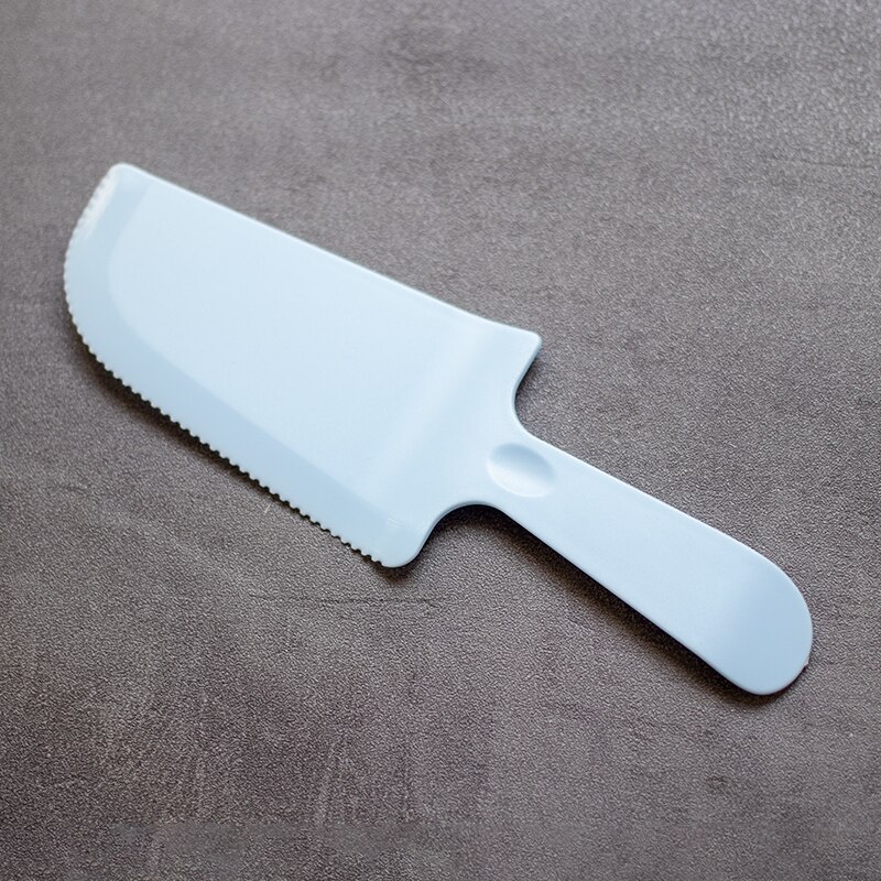 Fødevaregodkendt plast engangs kagekniv komposterbar gør-det-selv-skærer kagekniv til fest: Lyseblå