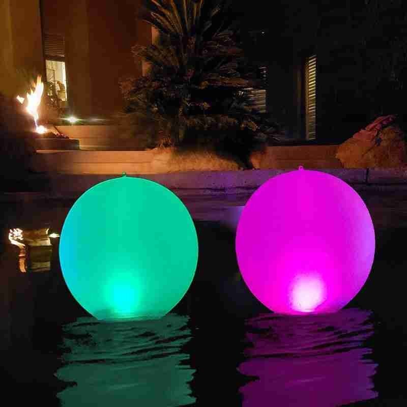 Led Bal Speelgoed Grappige Opblaasbare Lichtgevende Pvc Strand Ballen Voor Outdoor Zwembad Decoratieve Glowing Afstandsbediening Bal Speelgoed