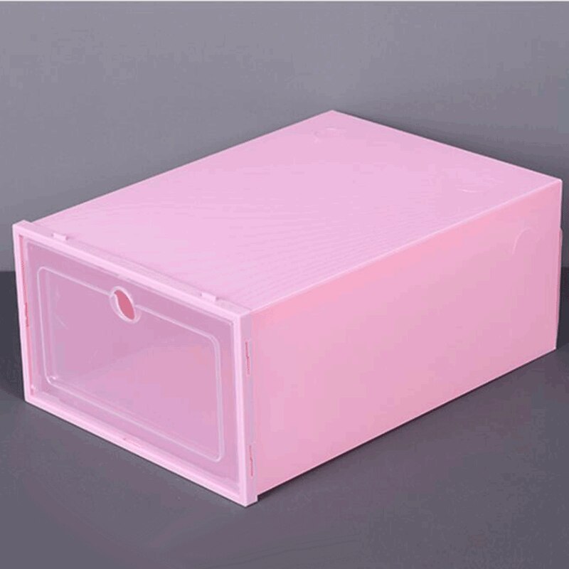 Wonderlife Verdikte Schoenendoos Transparante Schoenendoos Plastic Clamshell Lade Schoenendoos Huishoudelijke Goederen Opbergdoos: Roze