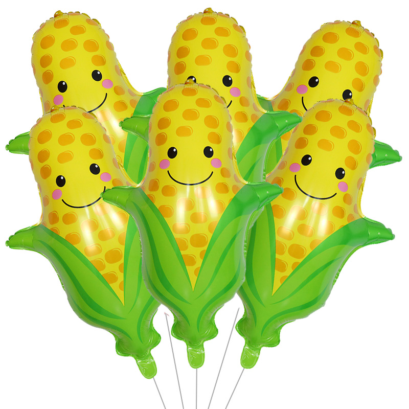 6 uds globos de frutas fresa aguacate papel de aluminio globo de helio sandía naranja Cactus Ballon decoración de temática para niños: plum