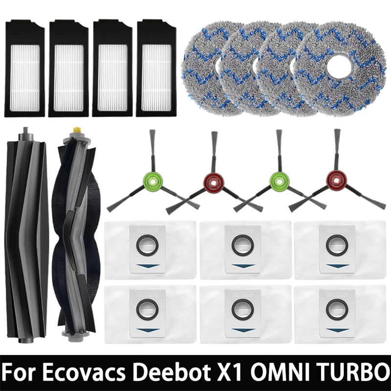 Voor Ecovacs Deebot X1 OMNI, T10 OMNI, X1 TURBO, T10 TURBO, DBX53 Vervangende Onderdelen Stofzak Filter Belangrijkste Zijborstel Mop