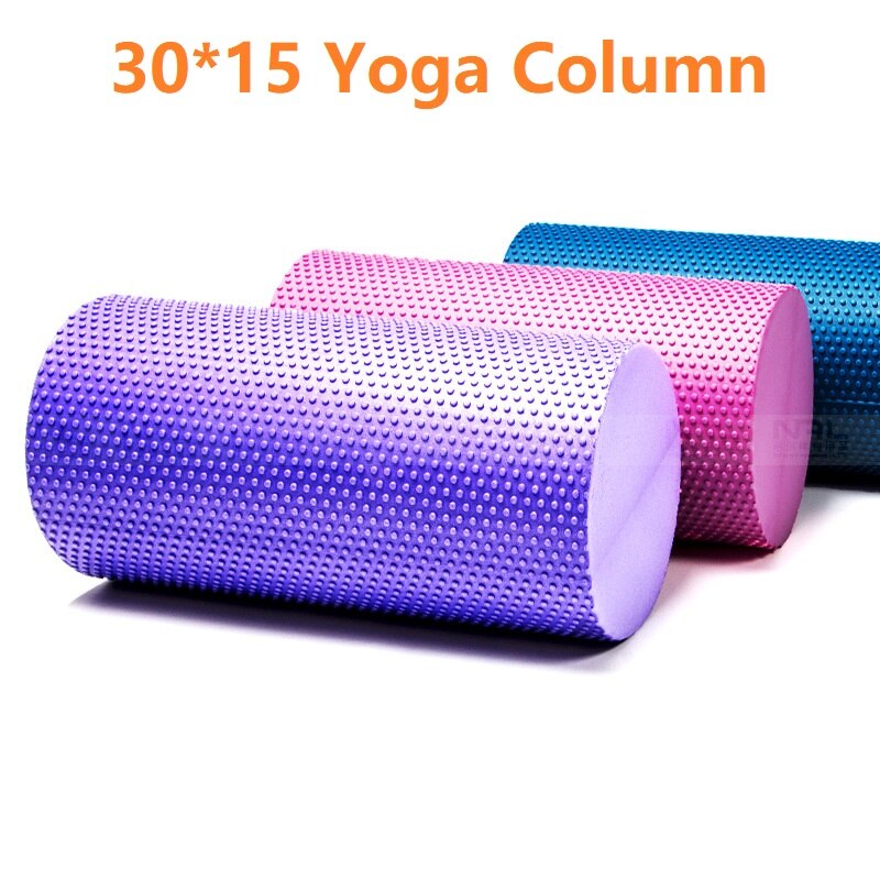 30*15cm solide yogasøjler eva fitness pilates yoga foam roller blokke træne gym massage gitter punkt terapi fysio øvelse