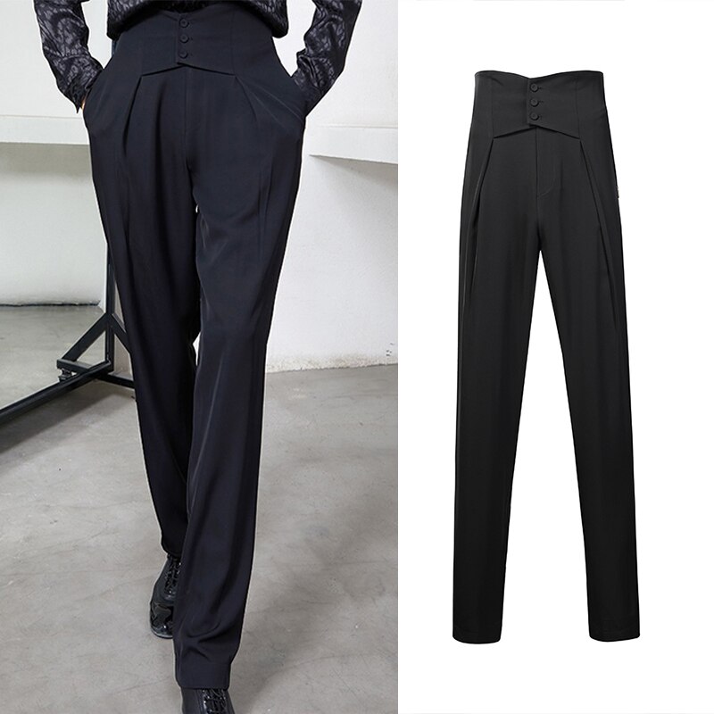 Latein tanzen Hosen männer Standard Latein tanzen Praxis Tragen Kordelzug Taille Ballsaal Hosen Salsa Leistung Kostüm DNV14153