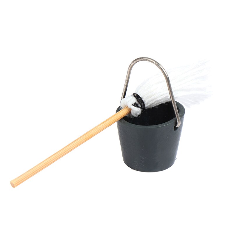 Classic 1:12 Dollhouse Miniature Resin Kitchen Garden Mop Bucket Pretend Play Furniture Cute Toys Presents