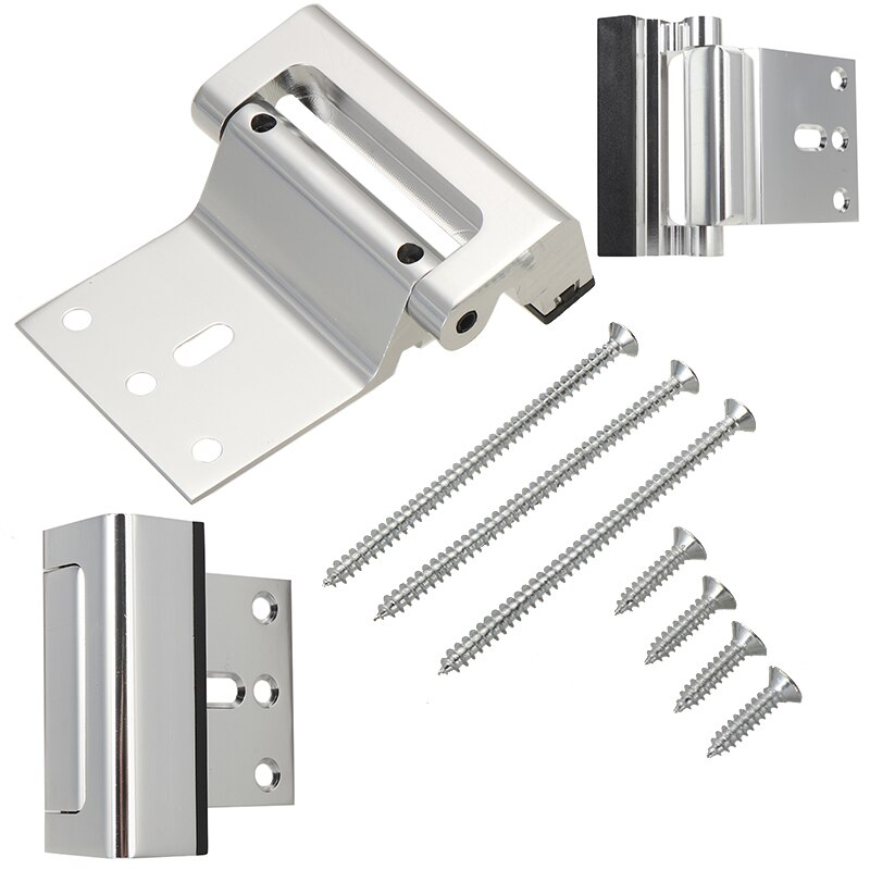 1Pc Aluminum Home Security Defender Lock High Security Door Reinforcement Lock Safety Tool Silver/White Door Reinforcement Locks