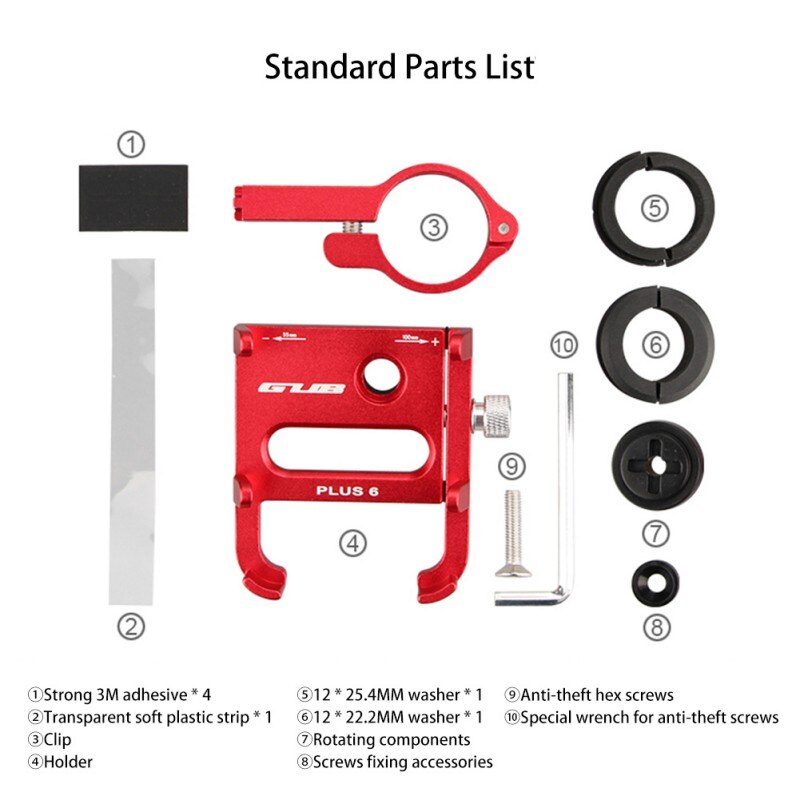 GUB PLUS 6 réglable Durable Portable pratique vélo scooter support adapté pour Millet xiaomi vélo Mobile porte-téléphone