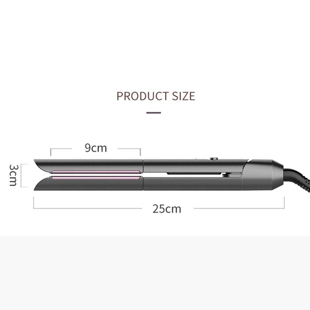 2 in 1 Dual Use Hair Curling & Straightening Iron Hair Straightener Hair Curler Wet & Dry Flat Iron Hair Styler