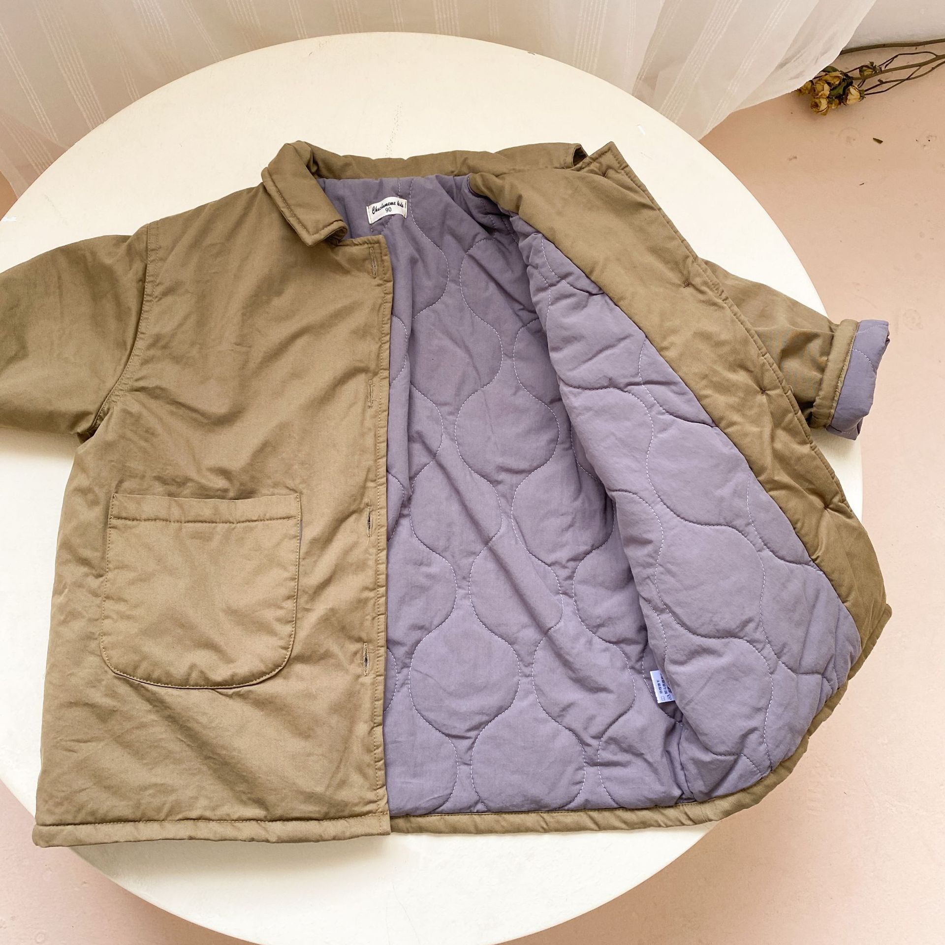 Cappotti imbottiti in cotone lungo per bambini nuovi in stile coreano inverno caldo addensare parka tinta unita capispalla Casual per bambini Unisex