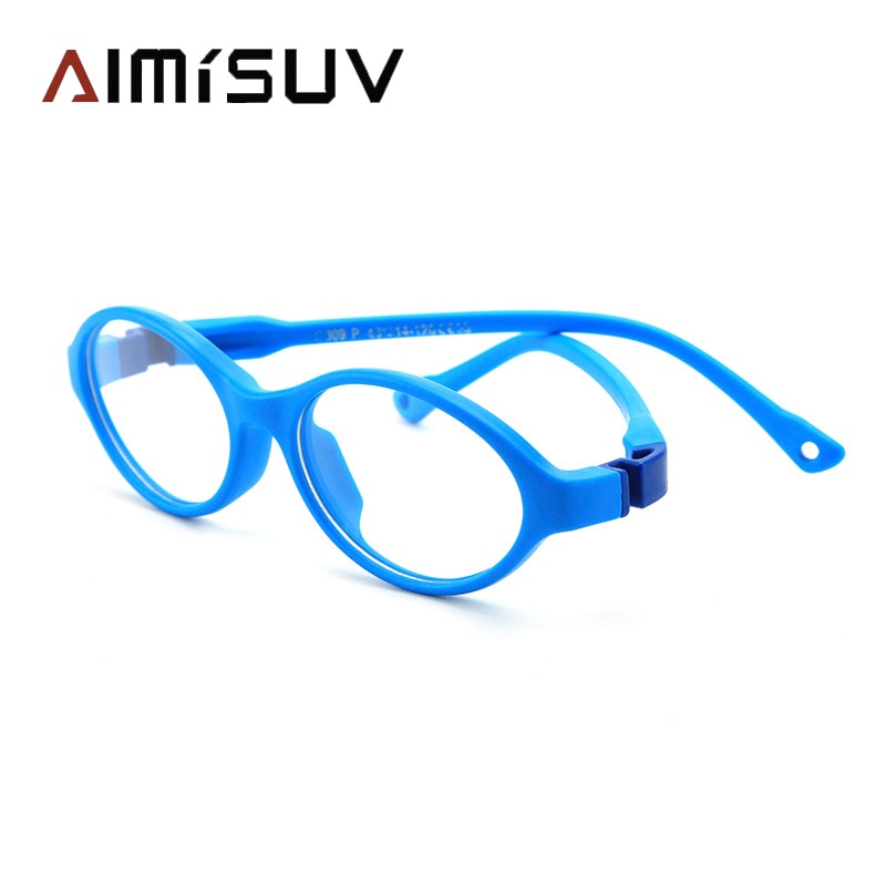 AIMISUV Unisex TR90 Flexible ultraligero montura gafas infantiles Rosa óptico silicona transparente gafas de los niños UV400