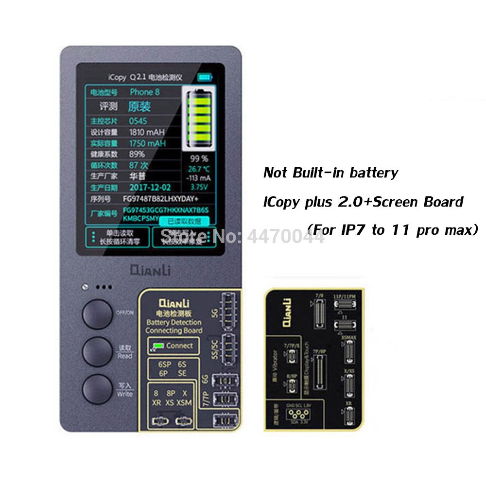 Icopy Plus 2.1 Lcd-scherm Lichtgevoelige Originele Kleur Photometer Voor Iphone 7 8 8P X 11 Max Batterij Reparatie programmeur: For 7-11pro max LCD