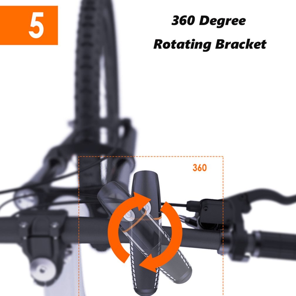 Bicycle Light Rainproof USB Rechargeable Electro-optic Smart LED Sensing 2200mAh Mountain Bike Front Lamp Headlight Flashlight