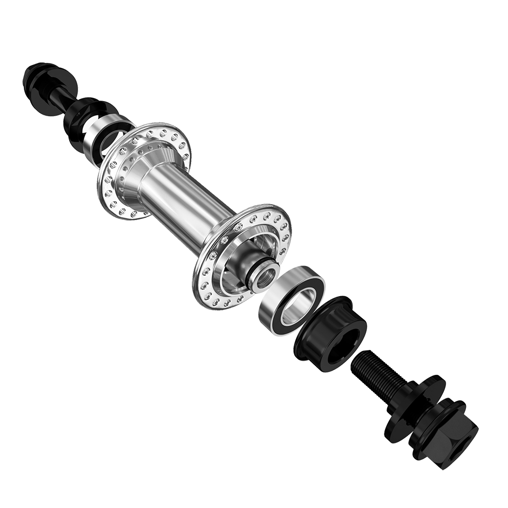 Funsea bmx peças liga cubo dianteiro acessórios bicicleta de 36 furos para 14g falou cubo bicicleta rolamentos selados eixo fêmea 8mm porca