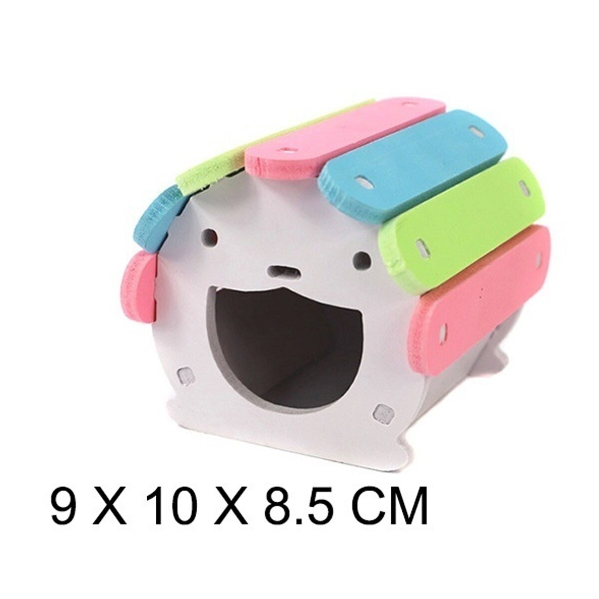 Château pour animaux de compagnie maison pour animaux de compagnie vue pont échelle petit Animal refuge Hamster maison de luxe deux couches cabane en bois: 2