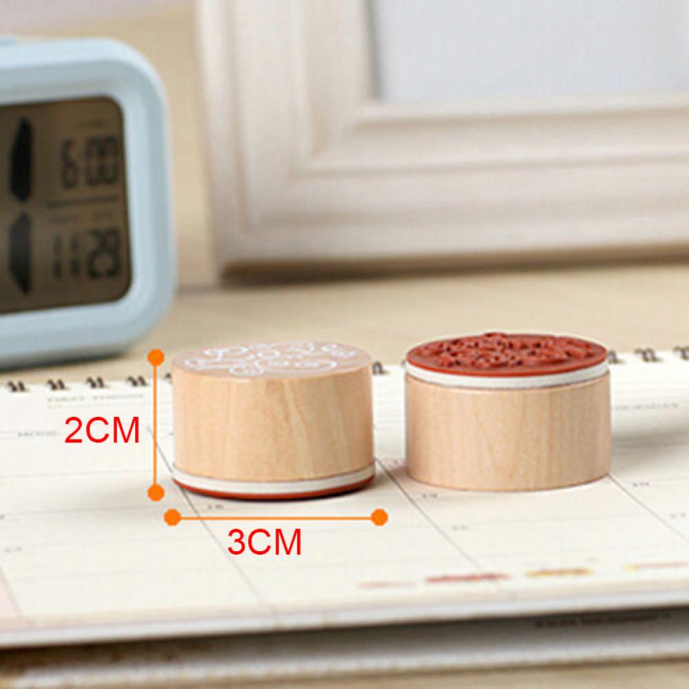 Vintage rond bois timbre manuscrit souhaits Sentiment caoutchouc rond joint timbre motif de mot Floral pour Scrapbooking mariage