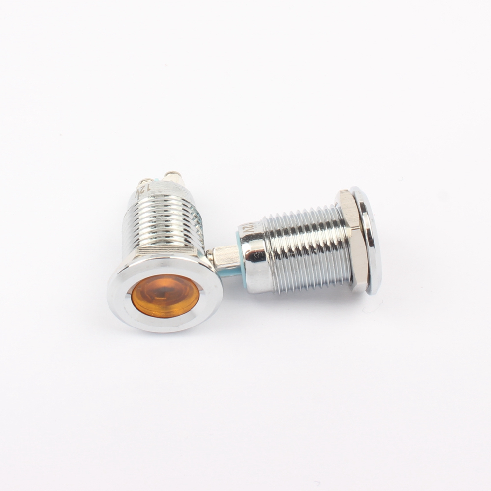Led metal indikator signal strøm lys 12mm vandtæt 3v 6v 12v 24v 220v skrue terminal tilslut rød gul blå hvid 12 zsd.al