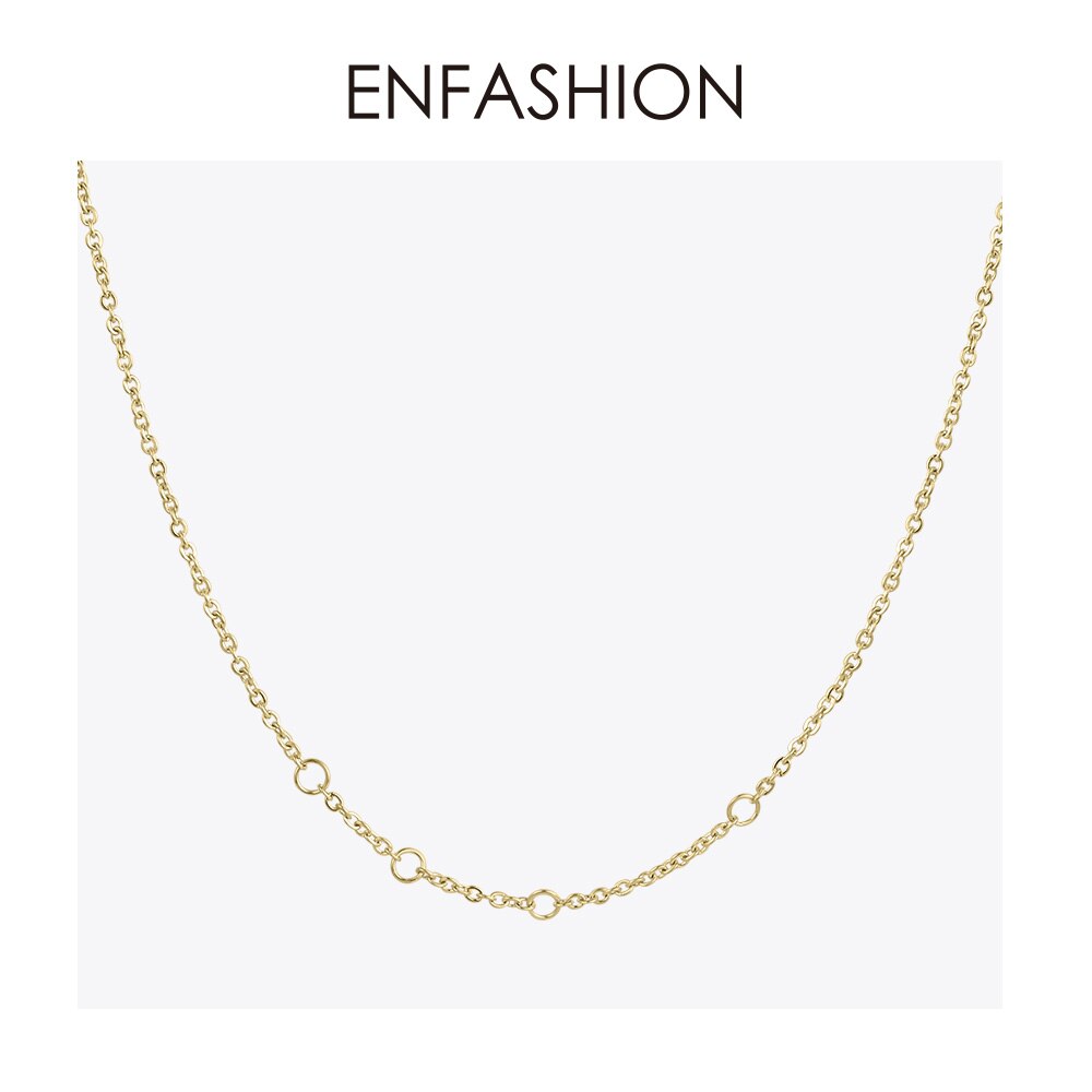 ENFASHION Metallo Auricolari Catena Della Collana Del girocollo Delle Donne di colore Oro in Acciaio Inox Auricolare Collane Femme Gioelleria Raffinata E Alla Moda P193048