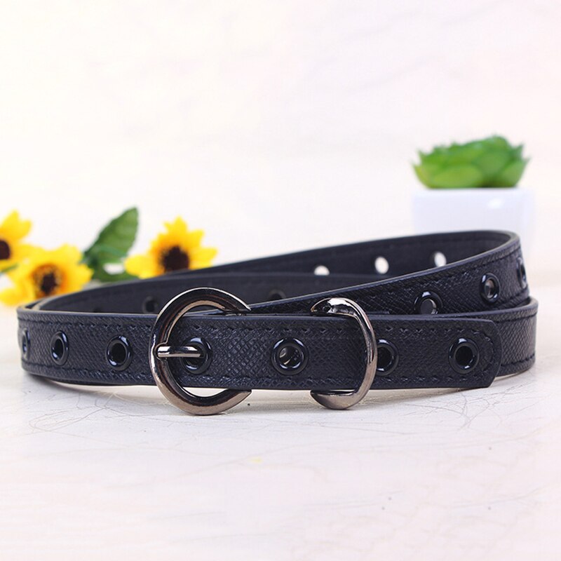 Jongens Meisjes Taille Riem Klassieke Kinderen Riem Pu Leer Snoep Kleur Tailleband Lichtmetalen Gesp Taille Riem Mode Decoratieve Riem: Black