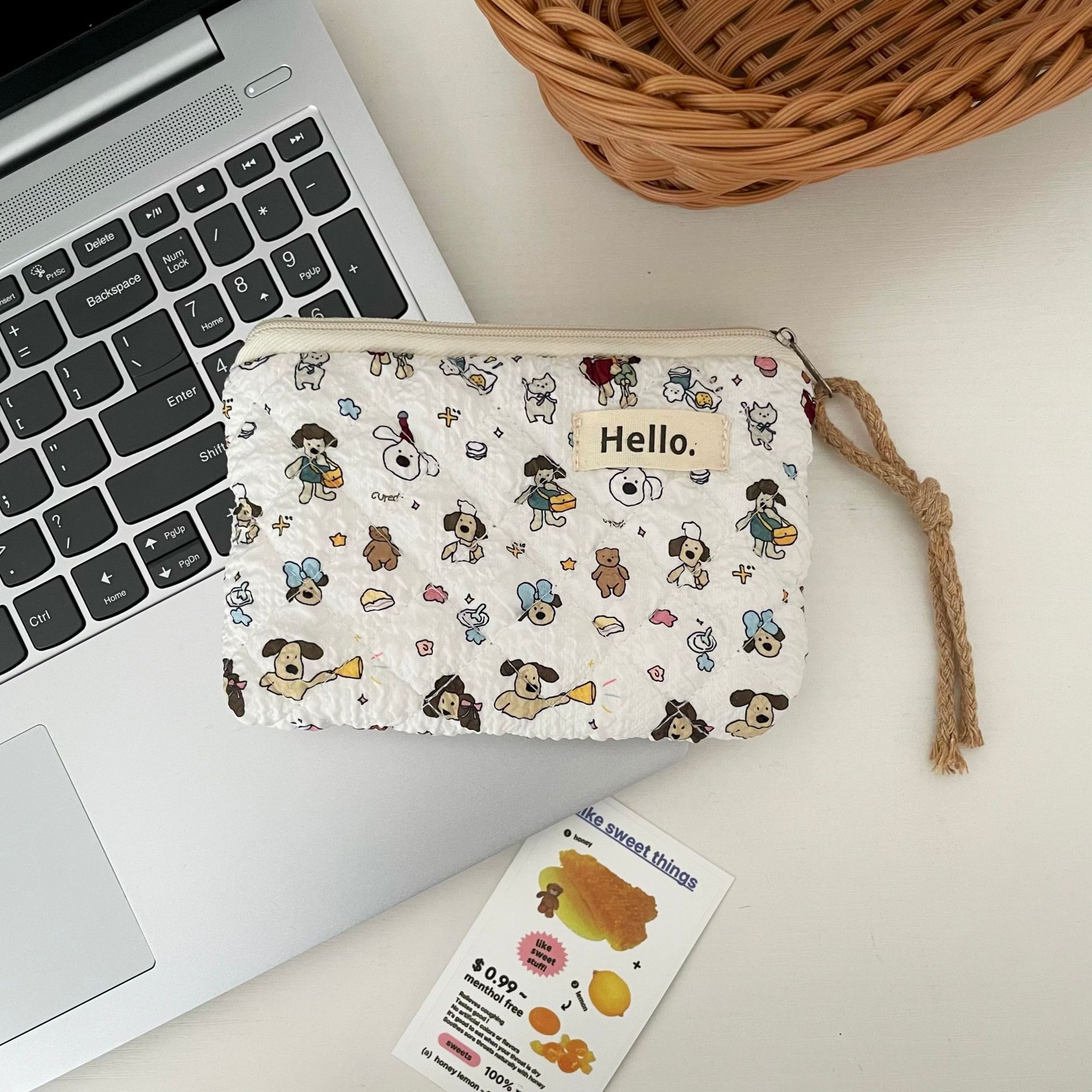 Ladies' Coin Purse Cute Kawaii Teddy Bear Strawberry Puppy Cat Mini Portable Travel Wallet Lipstick Earphones Card Bag: green