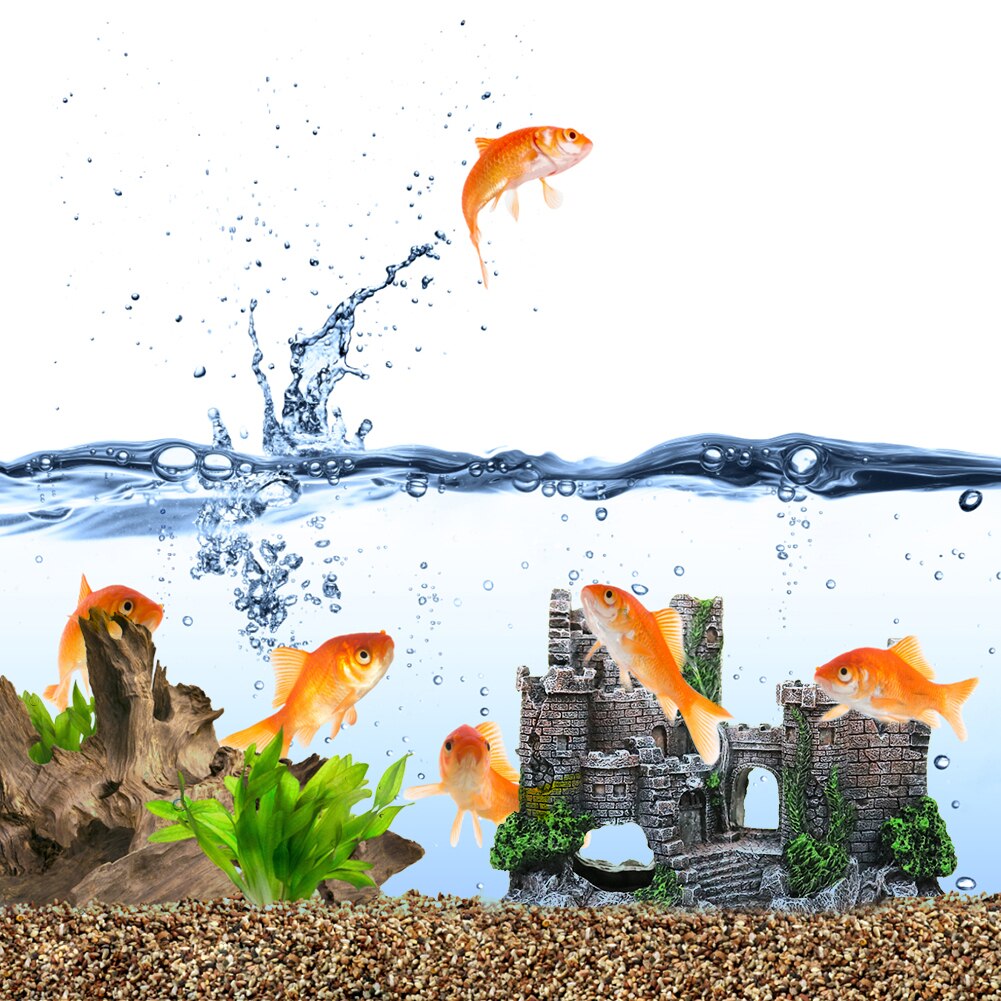 Aquarium Rock Play Ornaments Landscaping Simulation Rockery Decoration Artificial Resin Stone Moss Fish Decoration