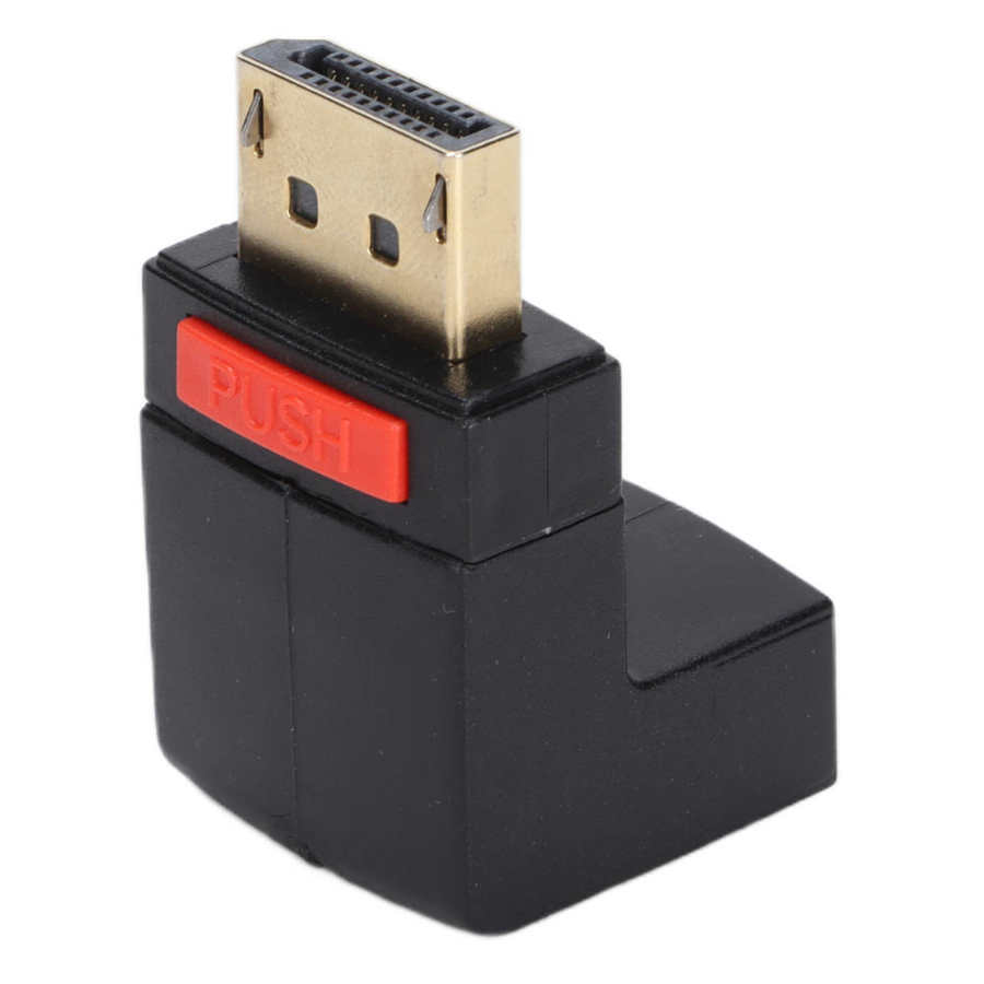 90 Degree 4K Displayport 1.4 Converter Right Angled DP Adapter UP Down for HD Display Projector