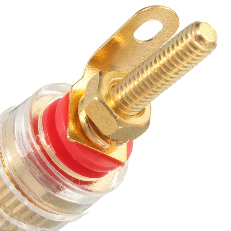 LEORY 2 Stck Bindung Post Verstärker Lautsprecher Terminal Gold Überzogene Audio- Stecker Für 4mm Bananen Stecker