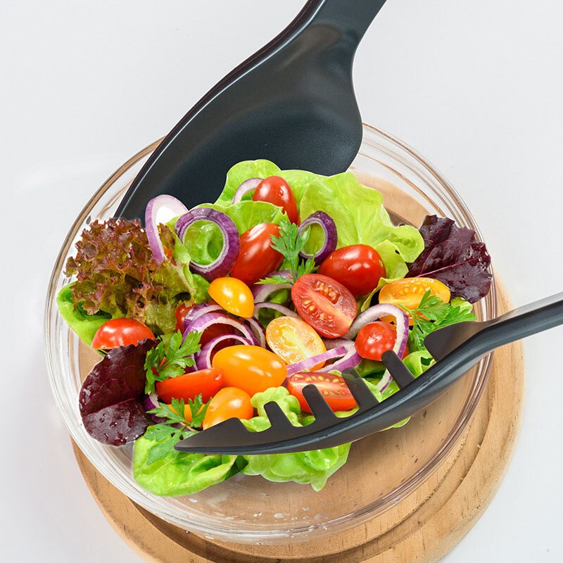 Pinzas de comida de Material para PC, cuchara para ensalada, accesorios para hornear, artículos para el hogar, utensilios de cocina, pinzas para pan