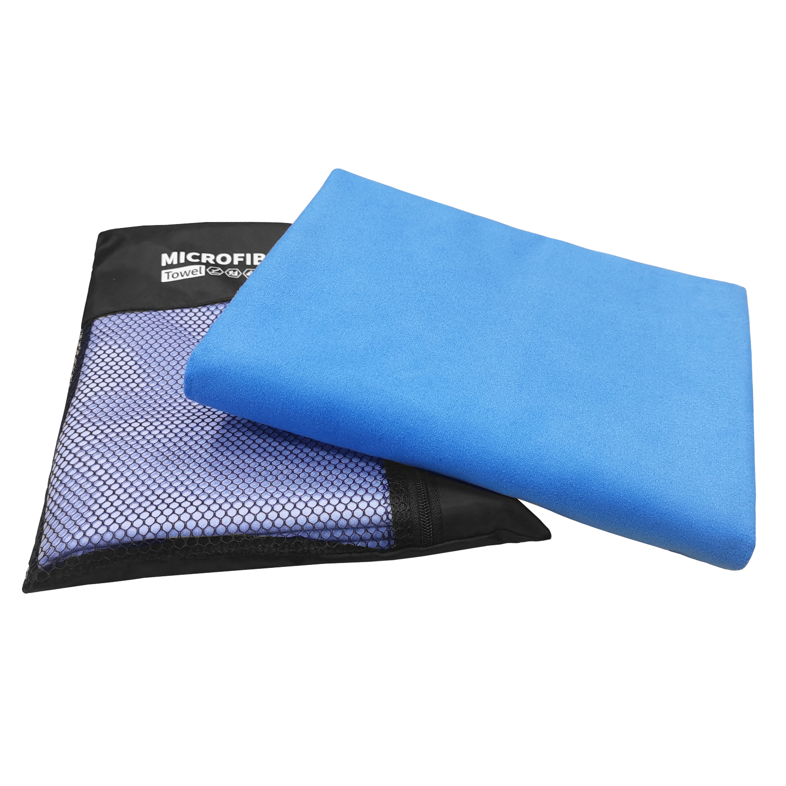 Serviette en microfibre Mutao avec sac en filet, serviettes absorbantes à séchage rapide pour le Camping, le Yoga, la randonnée
