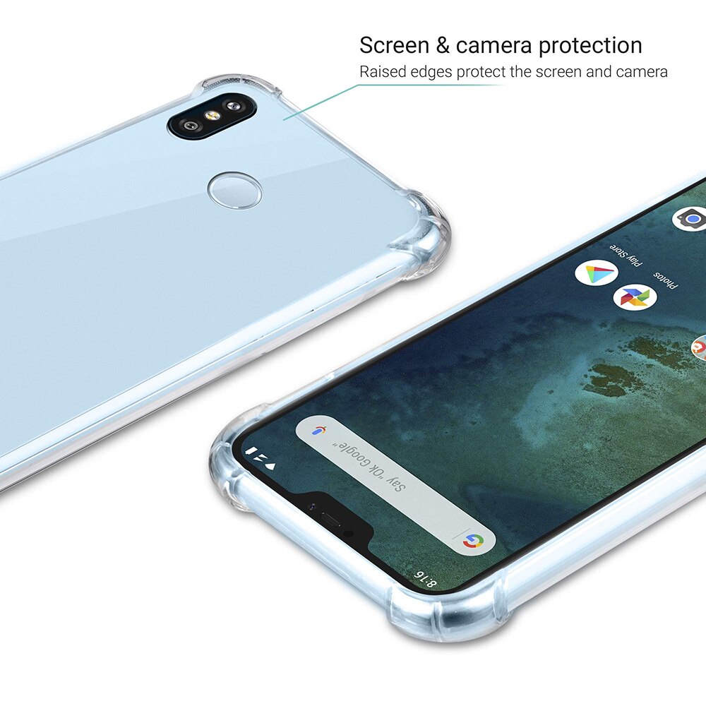 Schokbestendig Clear Telefoon Case Voor Xiaomi Mi A2 Zachte Tpu Phone Back Cover Voor Xiaomi Mi 6X