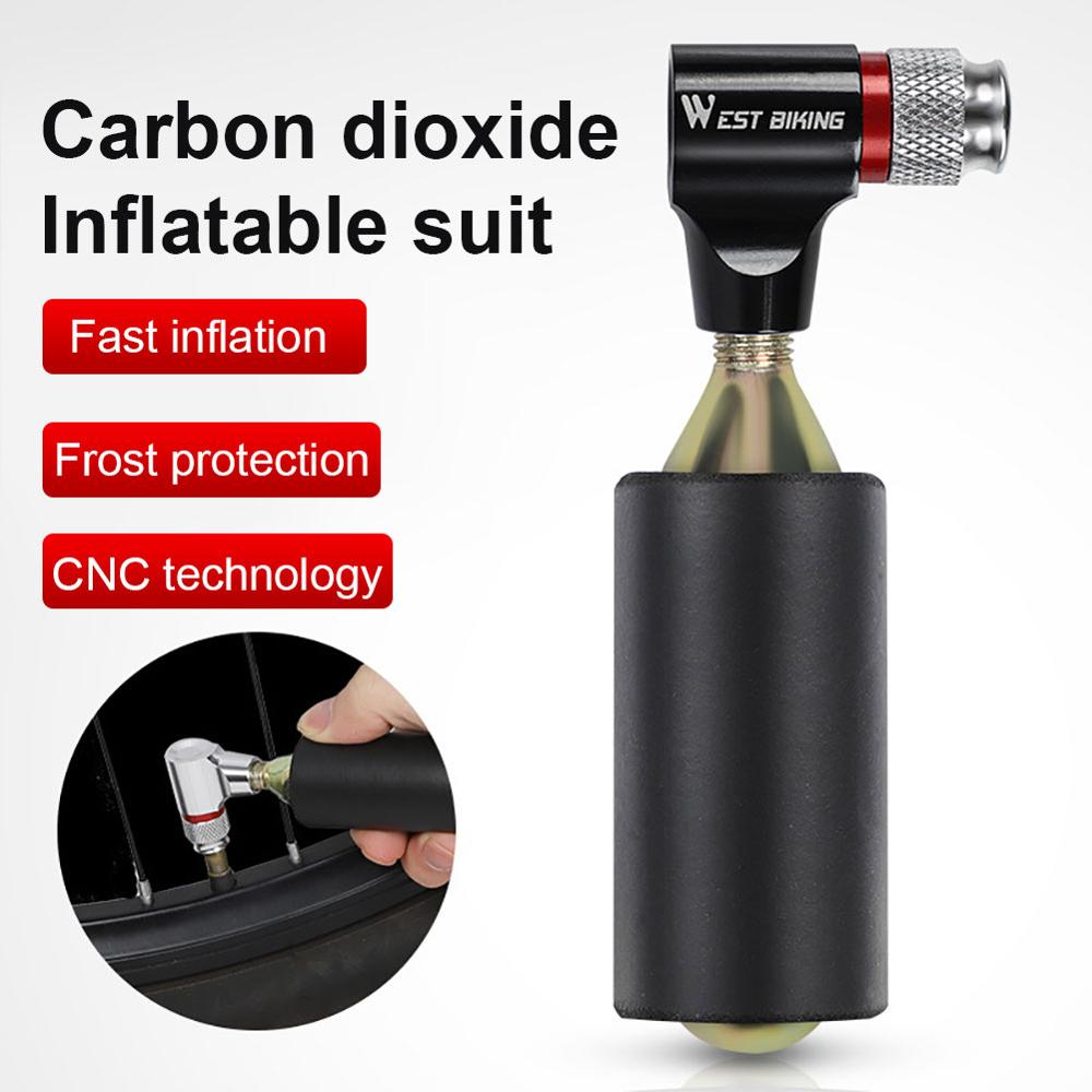 CO2 Pomp Voor Fiets Schrader Presta Adapter Fiets Pomp Inflator Aluminium Tire Tube Mini Handpomp Geen CO2 Cartridge