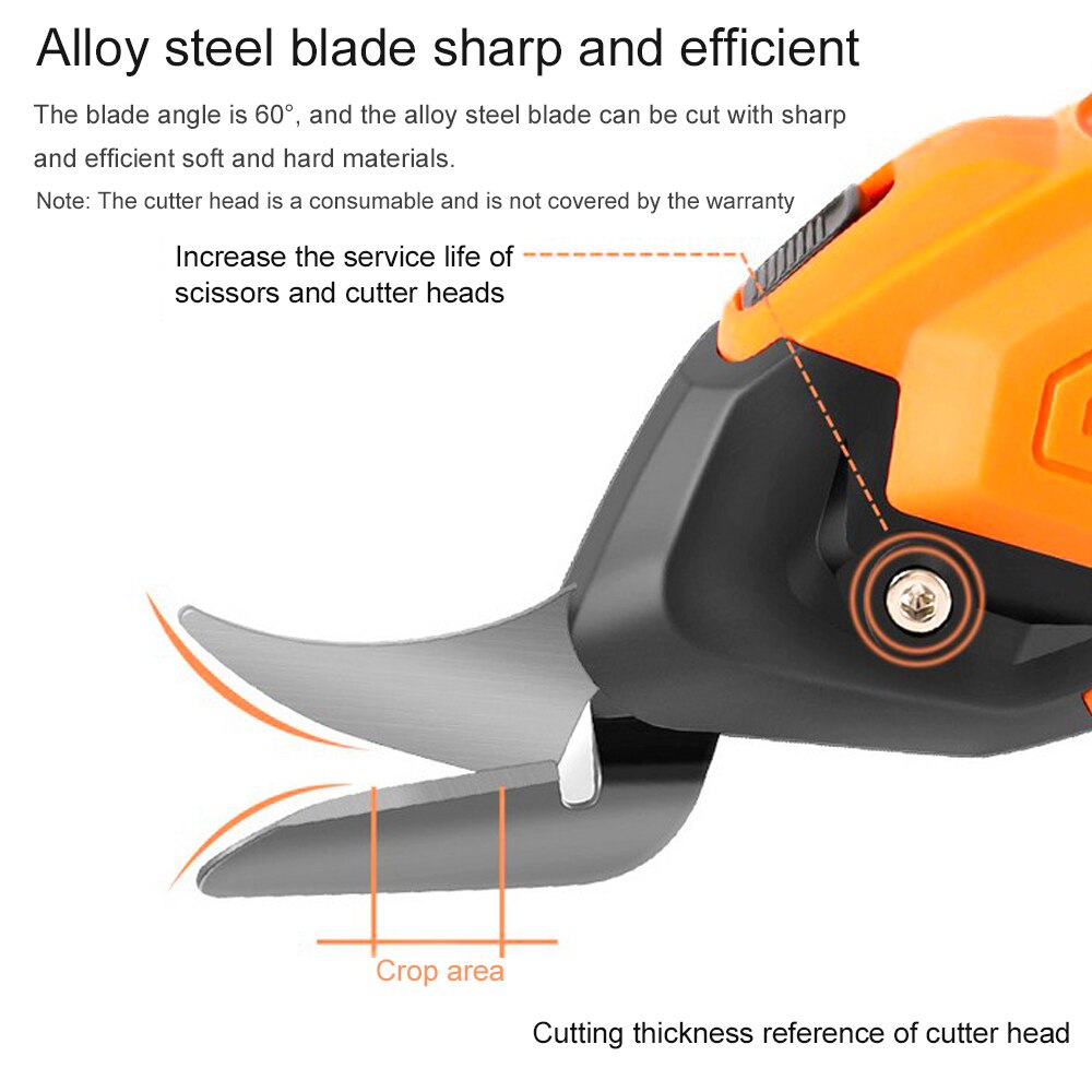 Electric Scissors Cordless/fabric/Leather/Cloth Sewing Hand Held Alloy Double Head Cutting Multi Functional Electric CuttingTool