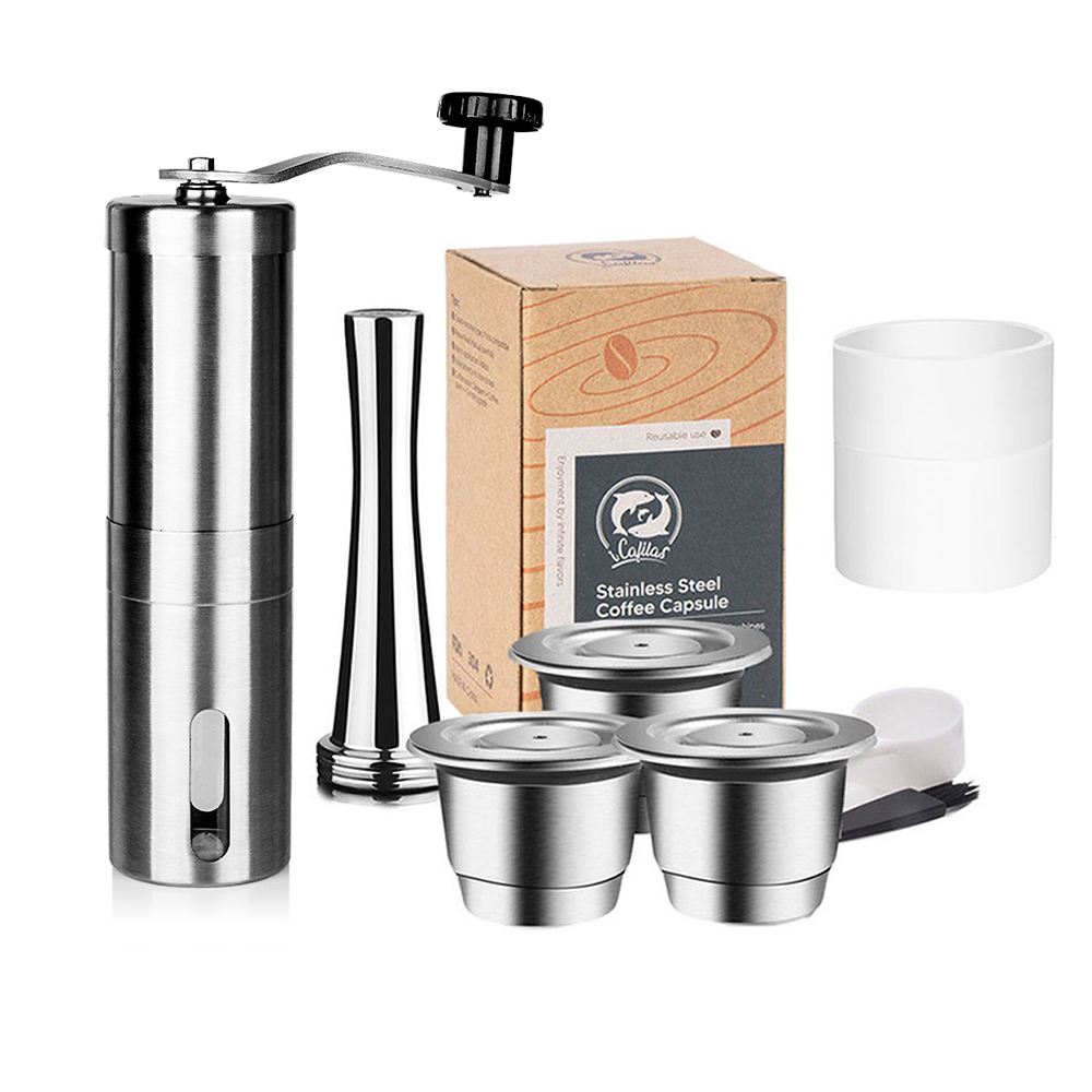 Edelstahl Nespresso Nachfüllbare Kaffee Kapsel manipulieren Wiederverwendbare Kaffee Schote Coffeeware Zubehör Für Barista Espresso Hersteller: Blau